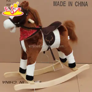 Wholesale newly fashioned wooden hottest sale decorative rocking horse 3~10 years old