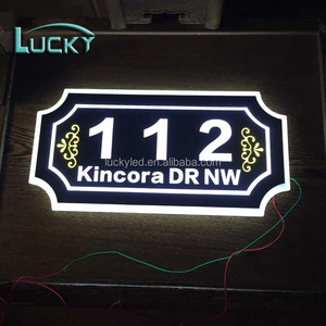 Al aire libre número de habitación de Hotel placas iluminación Led Placa de nombre - Product Image 1