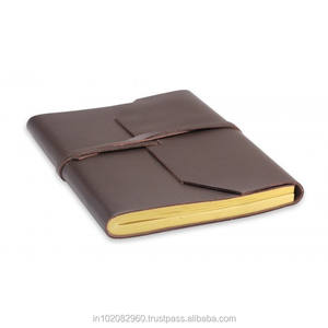 สมุดไดอารี่การออกกำลังกายหนังแท้นิ่มเย็บ A4/A5/ด้ายสีน้ำตาล A6สมุดสเก็ตช์แฮนด์เมดผ้าฝ้ายว่างเปล่าวินเทจ - Product Image 1