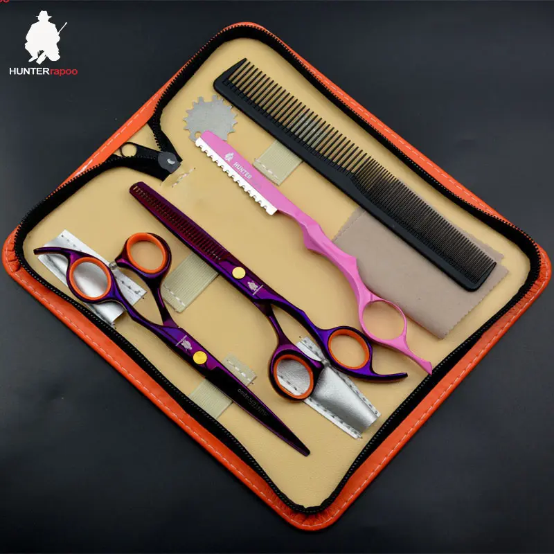 6 pollici di Taglio Dei Capelli Scissor Diradamento Cesoie Per Saloni di Parrucchiere Forbici Del Barbiere Kit