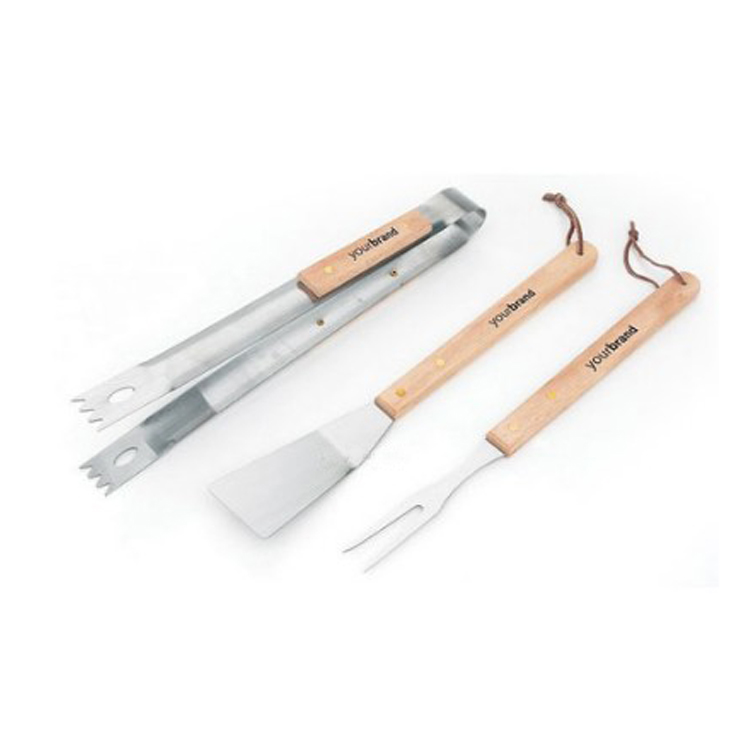 3 Stuk Bbq Tool Set Met Uw Merk