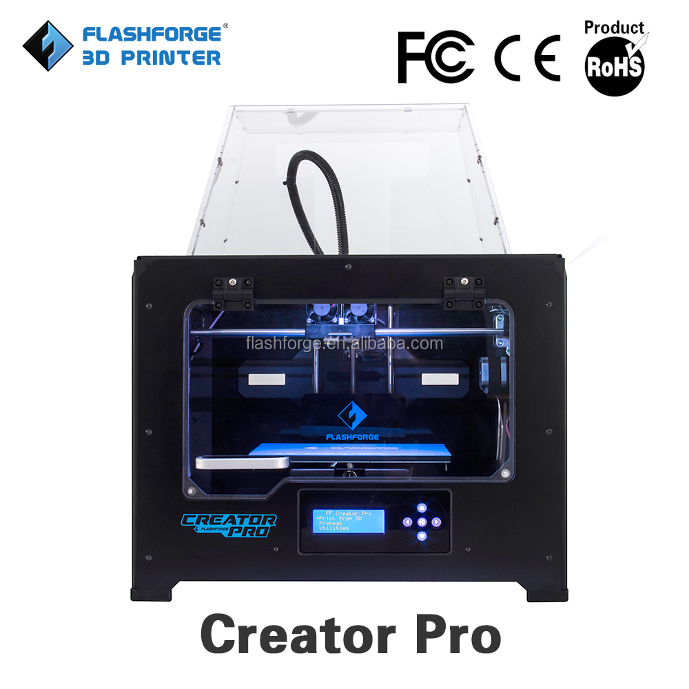 № 1 продажа Flashforge Creator Pro 3D принтер машина для продажи двойной экструдер, с полный металлический каркас кузова