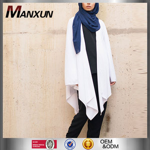 Dongguan Manxun Ropa Modesta Islámico Ropa Al Por Mayor <span class=keywords><strong>Blanco</strong></span> Del <span class=keywords><strong>Cabo</strong></span> de Punto Para Damas - Product Image 1