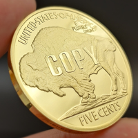 Réplica de moneda de oro de búfalo de América