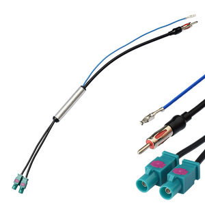 Adaptateur DIN mâle vers double Fakra Z DAB avec amplificateur et câble d'alimentation pour radio amateur <span class=keywords><strong>Blaupunkt</strong></span> Pioneer Clarion Alpine - Product Image 2