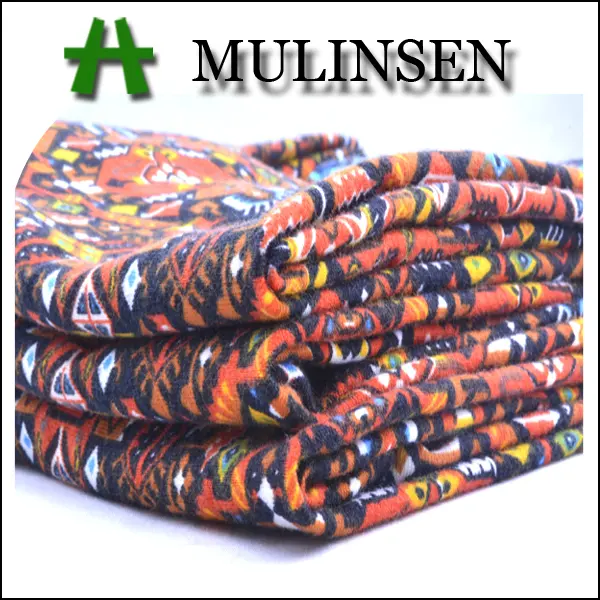 Mulinsen текстильная супер мягкий вязать джерси полиэстер закрученная схема для вышивки ткань для одежды