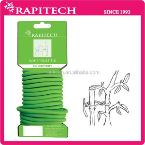 Ataduras de Jardín Reutilizables de Alta Resistencia RAPITECH de 5M X 7mm de Diámetro, Verde, Acero, Plástico y Goma - Product Image 3