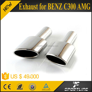 Jc Sportline 2 unids/set inoxidable de escape silenciador consejos de Mercedes Ben z C300 AMG 08-14 - Product Image 1