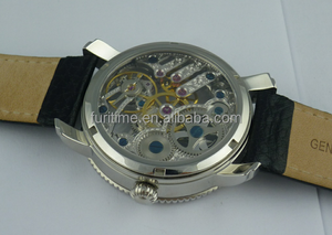Winner Men Top Oem lujo transparente moda diamante luminoso engranaje movimiento <span class=keywords><strong>real</strong></span> diseño masculino mecánico esqueleto reloj de pulsera - Product Image 5