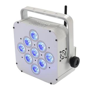9x18watt 6-in-1 rgbwa + UV không dây DMX LED uplights IP65 Trắng phát ra pin-powered Đèn sân khấu với ứng dụng di động wifi điều khiển - Product Image 3