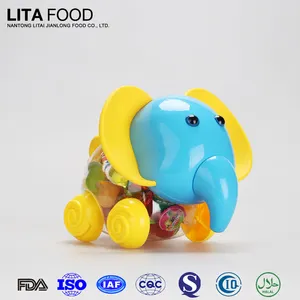 La jalea del pudín tipo jalea de frutas dulces de bebida en elefante caramelo del juguete