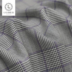 Venta caliente Glen <span class=keywords><strong>Plaid</strong></span> seda peinada traje <span class=keywords><strong>de</strong></span> <span class=keywords><strong>lana</strong></span> para las mujeres - Product Image 6