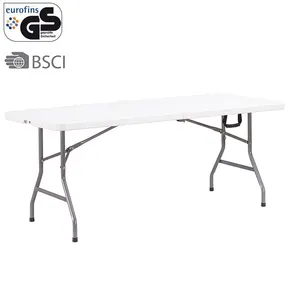 brohill outdoor furniture 6ft plastic folding camping table for wholesale and rent