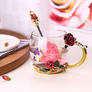 Plomo flor tazas regalo de bodas de <span class=keywords><strong>cristal</strong></span> artículos para el hogar - Product Image 1