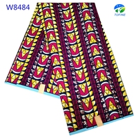 Tissus d'Impression Java Wax Hollandais de Qualité Supérieure du Nigéria, 6 Yards, pour Confection de Mariage