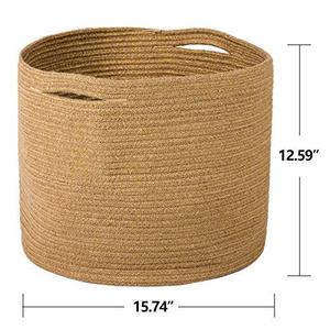 Organizador redondo <span class=keywords><strong>de</strong></span> cuerda <span class=keywords><strong>de</strong></span> algodón para niños, cesta <span class=keywords><strong>de</strong></span> almacenamiento, juguetes, <span class=keywords><strong>plantas</strong></span>, venta directa - Product Image 1