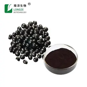 Kosher certified Black bean seed coat extract powder anthocyanidins 25%black soybean hull ecxtract