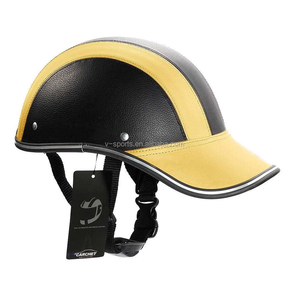 Motorcycle Helmet Baseball Cap Style - Plaid Half Face Safety Helmet in 6  Colors, CE Certified Anti-UV for B2B Buyers