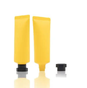 Tabung Tes Kosong Diameter 30Ml 19Mm, Tabung Kosmetik Plastik PE Laminasi Lembut Dapat Dilipat dengan Topi Oktagon