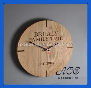 2016 neues Design Holz geschnitzte Uhr für Home Decoration Laser muster CNC-Design