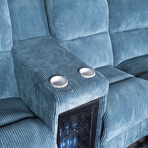 En gros Moderne Canape <span class=keywords><strong>Dangle</strong></span> Tissu 7 Places Manuel Sectionnel Salon Coin Inclinable Canapé Ensemble Avec réfrigérateur - Product Image 5
