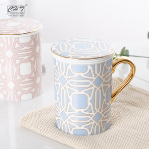 Microwavable Du Lịch Trường Trung Học Hoàng Gia Tốt Tiếng Anh Xương Trung Quốc Gốm Mug Với Vàng Rim Xử Lý Costom Logo Trà Cup Lọc - Product Image 4