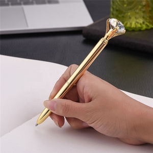 Bolígrafo de cristal para chica, Material de Metal con diamantes grandes de 19 quilates, bolígrafos Escolares Kawaii, novedad - Product Image 4
