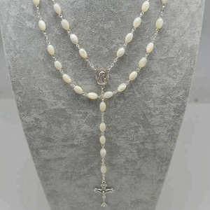 Católico regalo artículos perla Rosario collar con suelo santo y Jerusalén Cruz - Product Image 4