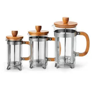 Hot Sale Free Sample Portable Wood Coffee Maker Bamboo French Press