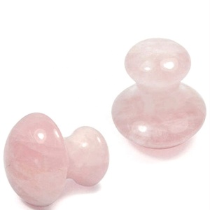 Gua Sha-piedra de cuarzo rosa de cristal 2022 Natural, herramienta facial, seta Rosa Guasha, seta Gua Sha - Product Image 4