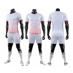 Wholesale cheap Top quality white blue Football clothes - Product Image 4