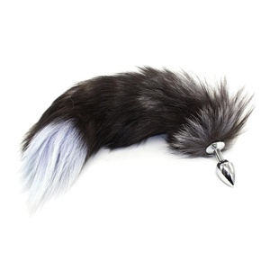 Spina <span class=keywords><strong>anale</strong></span> in acciaio inox per adulti di grandi dimensioni <span class=keywords><strong>con</strong></span> <span class=keywords><strong>coda</strong></span> di volpe bianca conveniente giocattoli BDSM per <span class=keywords><strong>Plug</strong></span> accessori per adulti prodotti SM - Product Image 5