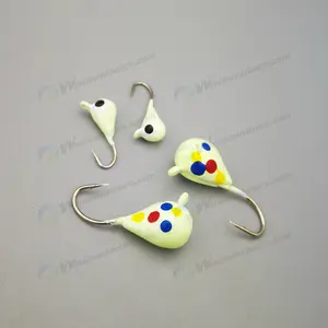 All colors customized tungsten micro jig, ice fishing lures