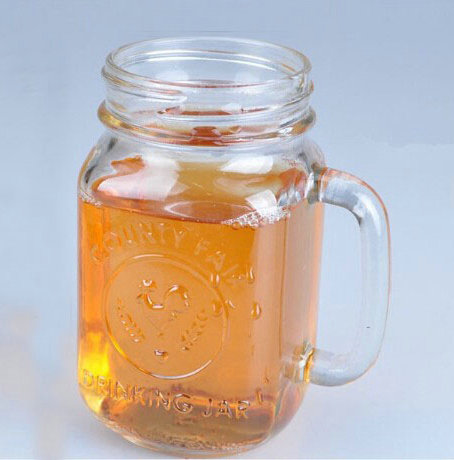wholesale lead free beer glass bottle with lid mason jar for food juice beer coffee