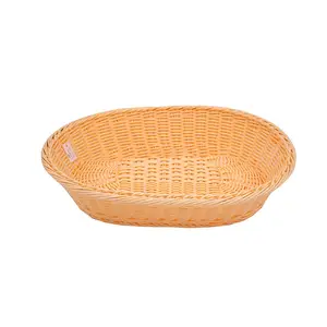 wholesale Graceful Washable PP rattan oval bread basket