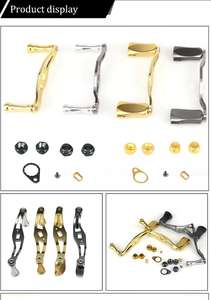 탄소 섬유 낚시 릴 핸들 고무 손잡이 탄소 섬유 프레임 베이트 캐스팅 피팅 교체 부품 - Product Image 6