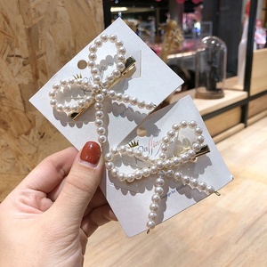 Belle tempérament accessoires <span class=keywords><strong>perle</strong></span> arc pinces à <span class=keywords><strong>cheveux</strong></span> pour filles - Product Image 3