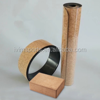 Набор блоков для занятий йогой из пробки