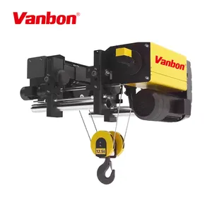 Vanbon سعر جيد اليورو نوع 5ton 10ton رافعة حبل معدني كهربائية للمستودع رافعة علوية