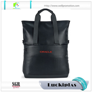 Hombres de negocios de moda personalizada mochila de viaje bolsa de ordenador portátil maletín de cuero - Product Image 2