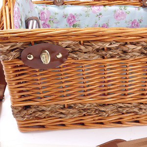 Custom Vintage Rectangle Rattan <strong>Basket</strong> <strong>Hamper</strong> Set Handicraft Willow Picnic <strong>Basket</strong> <strong>for</strong> Store Supermarket Antique Style - Product Image 6