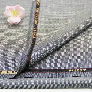 spring and autumn worsted grey wool suiting fabric for mens suits