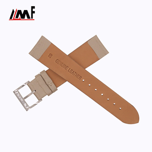 Good Quality Full Size Italian Calf Grain Stainless Steel <b>Buckle</b> Champaign Custom Color Watch Stitchless Vintage Watch <b>Strap</b> - Product Image 2