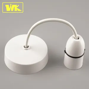 WK Ceiling Switch Flex 9-inch with Lamp Holder - White + Short Skirt