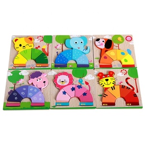 나무 퍼즐 귀여운 만화 동물 지능 아이 교육 선물 두뇌 티저 어린이 퍼즐 퍼즐 - Product Image 5