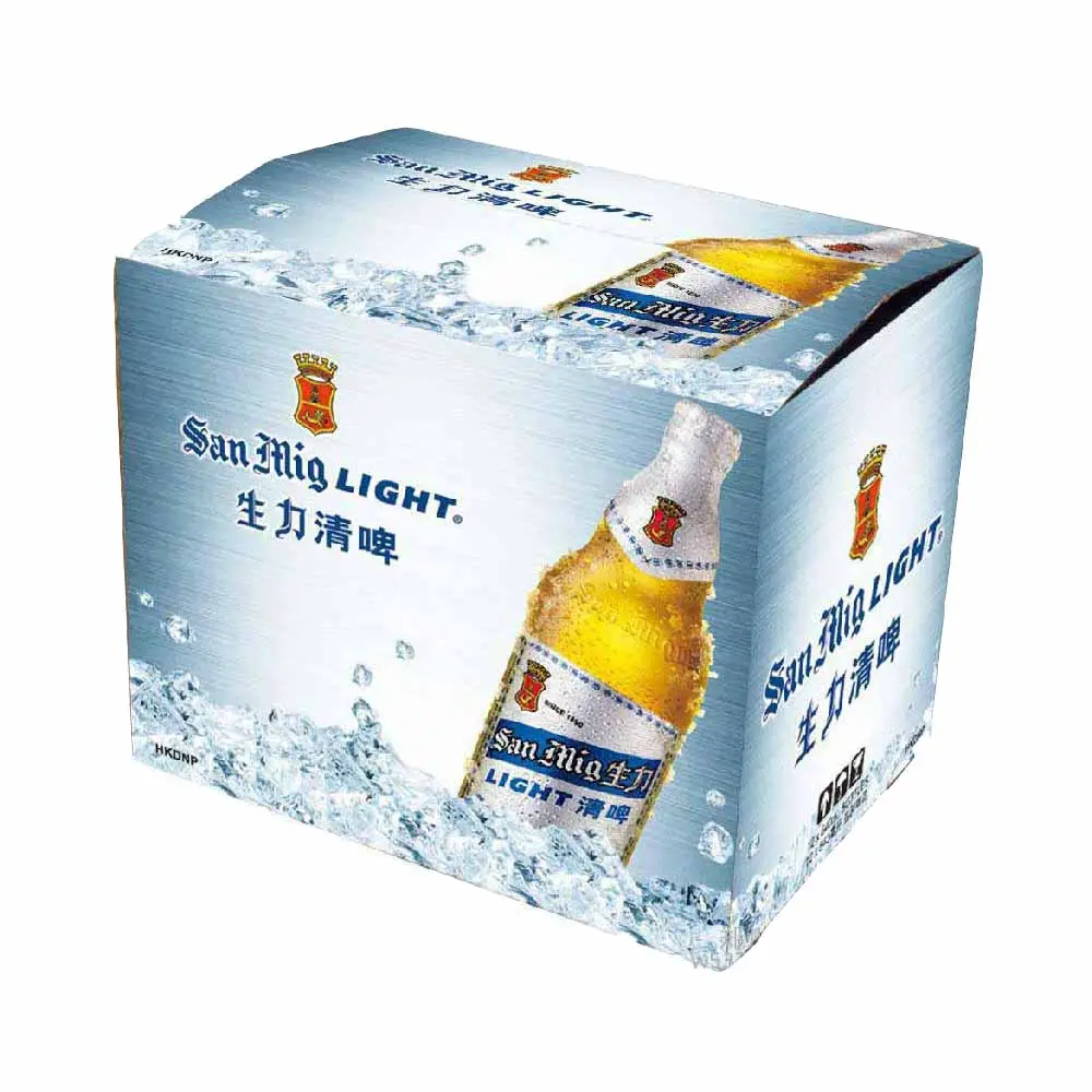 12 Bottles beer packaging corrugated cardboard carton box