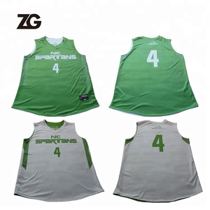 Maillots de basket-ball réversibles vierges de maille d'uniforme de basket-ball de fabricant de la Chine avec des parapluies - Product Image 1