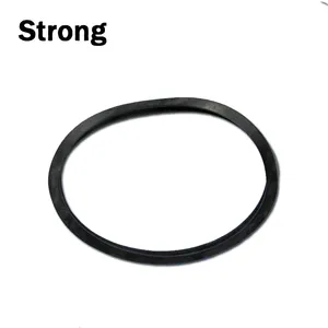 大规模生产黑色圆形橡胶带 OEM 自然硅胶带