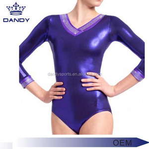 Custom Made Competition Girls <strong>Leotards</strong> OEMs Service Spandex Long Sleeve <strong>Sexy</strong> Gymnastics <strong>Leotards</strong> for Girls - Product Image 3