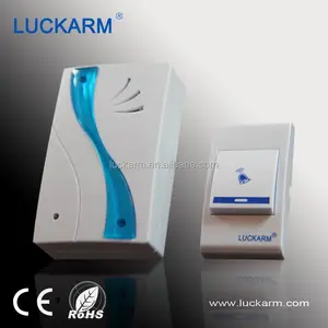 Беспроводной дверной звонок LUCKARM с 32 мелодиями звонка диапазон 100 м светодиодная вспышка Водонепроницаемая дверной Звонок